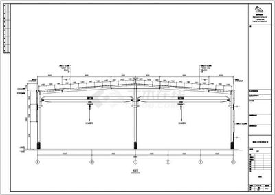 某公司车间钢结构工程CAD设计方案图