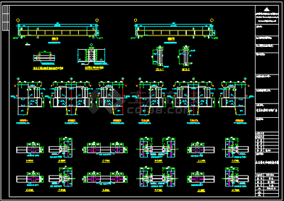 某公司机械钢结构工程设计CAD方案图